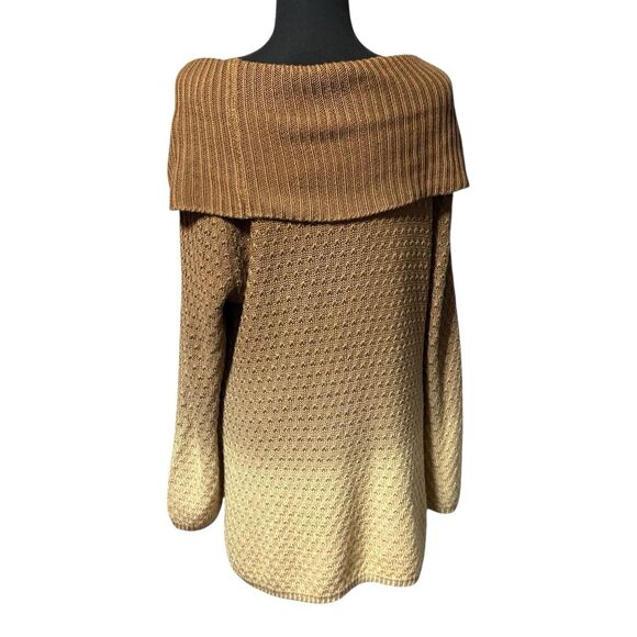 REBA Cowl Neck Sweater Women’s 1X Ombré Long Sleeve - Picture 5 of 8